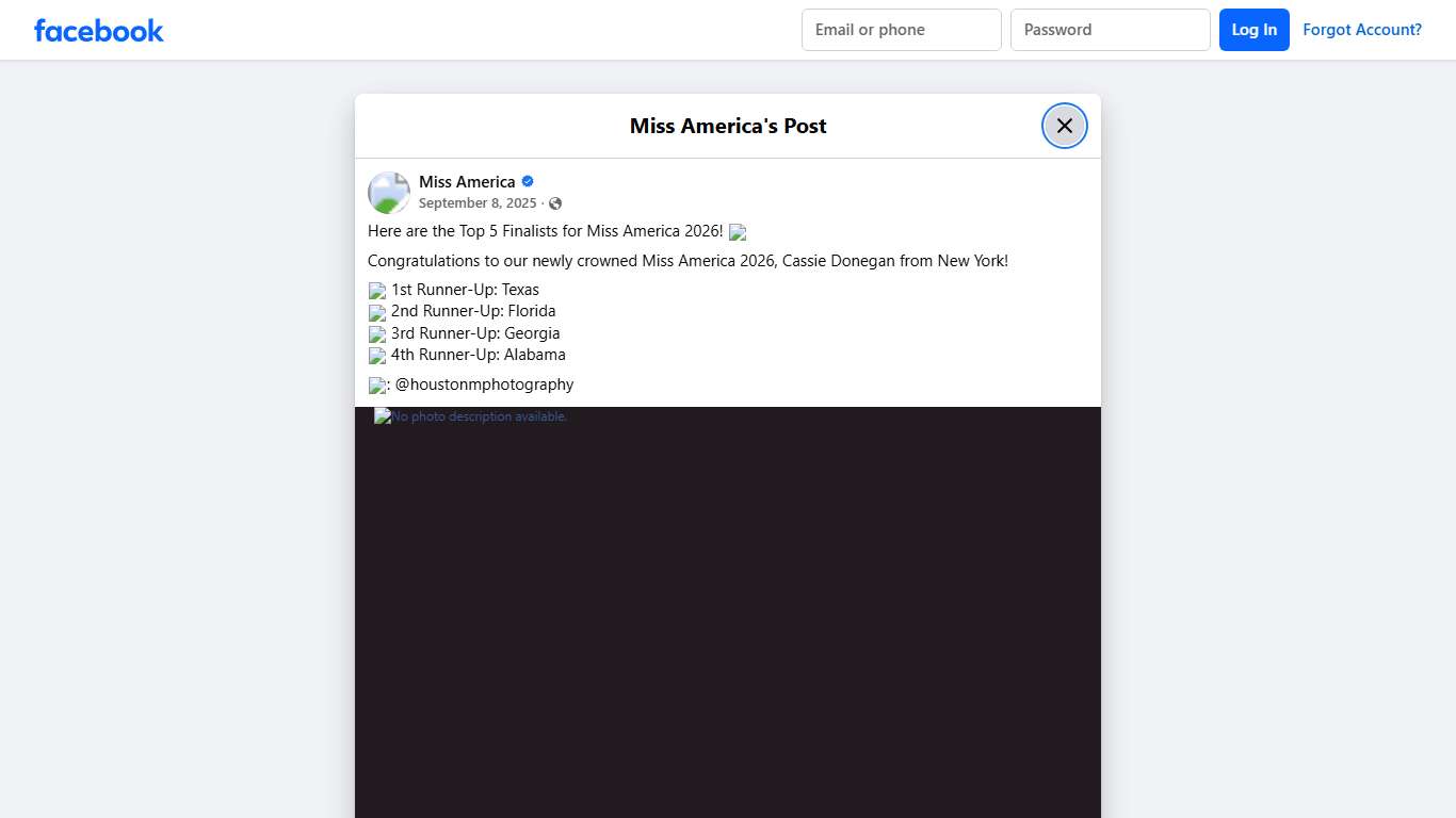 Miss America - Here are the Top 5 Finalists for Miss... Facebook